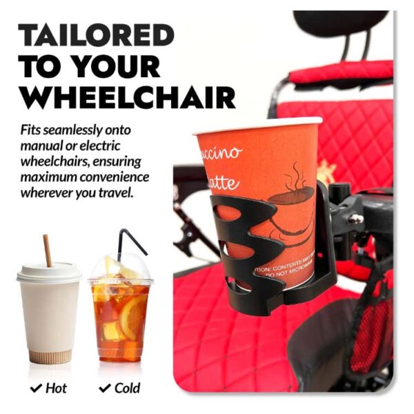ComfyGO Universal Cup Holder for Electric Wheelchairs & Scooters 2 ComfyGo Cup Holder3 ComfyGo Cup Holder3