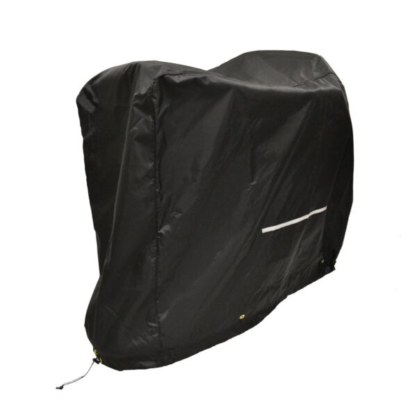 Lightweight scooter cover from Diestco, side view on a scooter