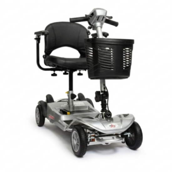 EV Rider Nomad Portable Electric Scooter for Seniors – Lightweight 4-Wheel Travel Scooter 6 EV Rider Nomad 4 wheel scooter color silver EV Rider Nomad 4 wheel scooter color silver