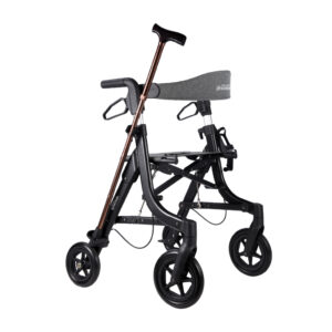 Triumph Essential Compact Lightweight Rollator Walker – Foldable 4-Wheel Mobility Aid with Seat & Storage - Image 2