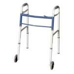 Carex Classics Dual Button Walker for disabled adults with wheels