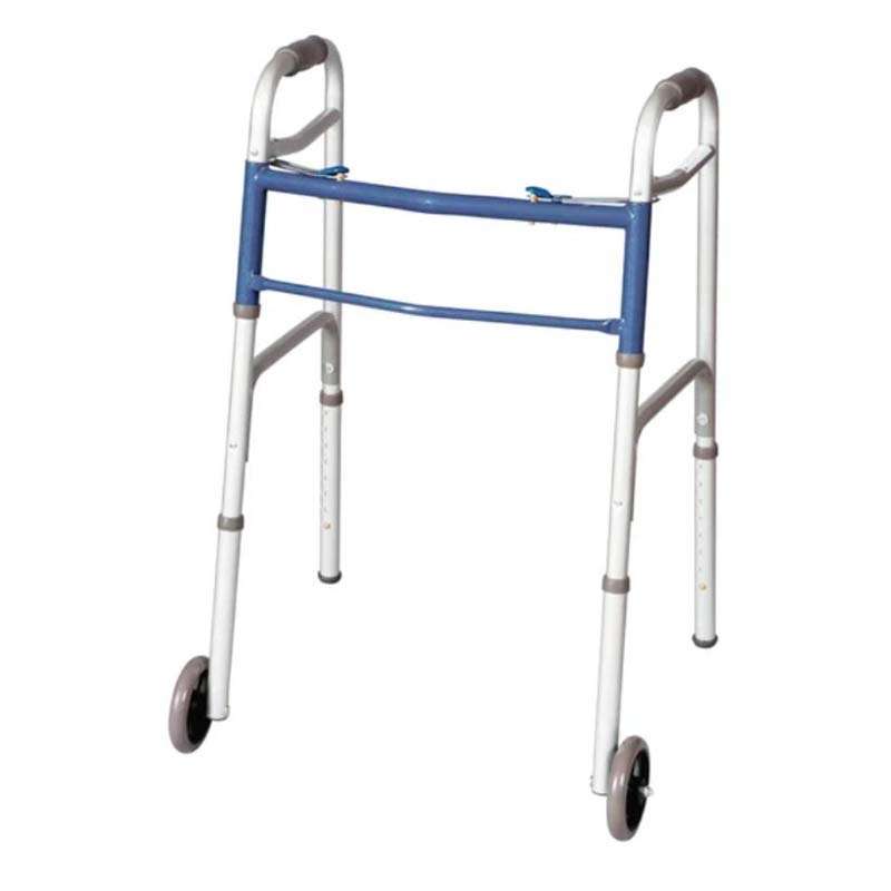 Carex Classics Dual Button Walker for disabled adults with wheels