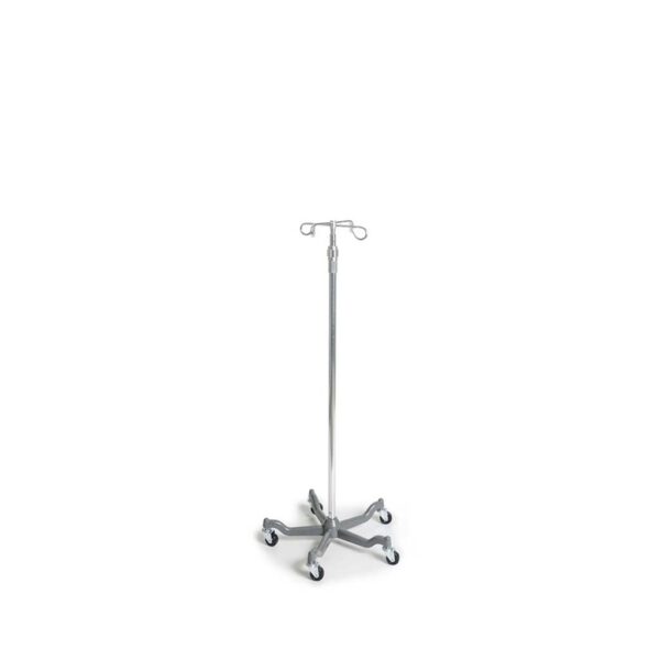 Lumex Five-Leg IV Pole with Adjustable Height & Stable Base – Medical Grade Infusion Stand 1 GF72002 2 GF72002 2
