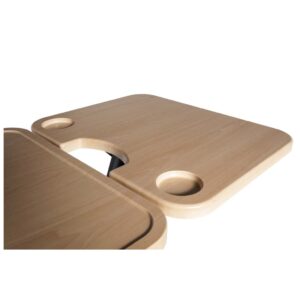 (NEEDS PRICING) Lumex Overbed Table – Single or Flip Top, Adjustable Height, Graphite Grey U-Base for Hospital & Home Use - Image 5