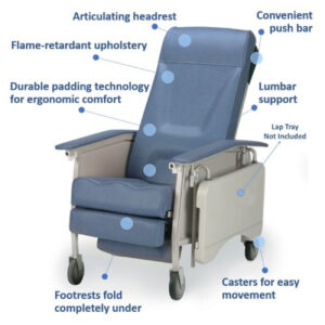 Invacare Deluxe Wide Geriatric Recliner Chair – Medical-Grade Comfort - Image 3
