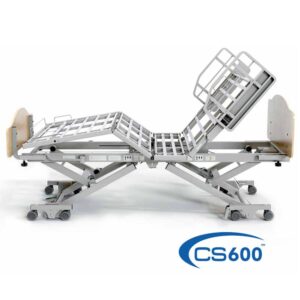 Invacare CS600 adjustable hospital bed with expandable width and cardiac chair position