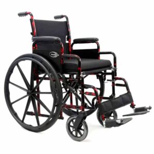 Karman LT-770Q Red Light Foldable Wheelchair for Easy Mobility