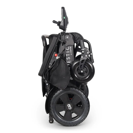 MAJESTIC 440 HD PLUS heavy duty electric wheelchair folded left MAJESTIC 440 HD PLUS heavy duty electric wheelchair folded left