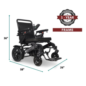 ComfyGO MAJESTIC 440 HD PLUS Heavy Duty Electric Wheelchair – 440 lb Capacity Folding Bariatric Power Wheelchair - Image 5