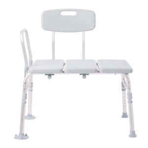 McKesson Knocked Down Bath Transfer Bench Removable Arm Rail - Image 2