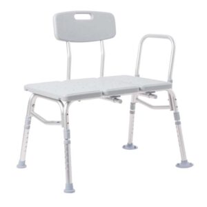 McKesson Knocked Down Bath Transfer Bench Removable Arm Rail - Image 1