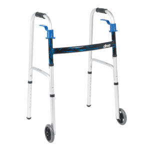 Drive Medical Dual Release Folding Walker - Image 1