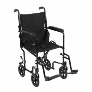McKesson Lightweight Transport Chair Aluminum Frame - Image 2