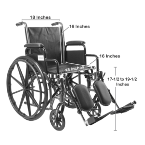McKesson Dual Axle Wheelchair with Elevating Leg Rests – 18" Seat, 300 lb Capacity 5 McKesson Dual Axle Wheelchair with Elevating Leg Rests – 18" Seat, 300 lb Capacity - Image 3