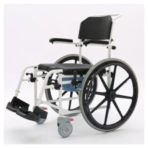 Rolling Shower Commode Wheelchair with 24" Rear Wheels