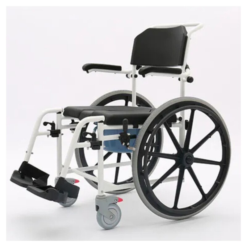 Shower commode wheelchair: Medacure SWC1816 rolling shower wheelchair