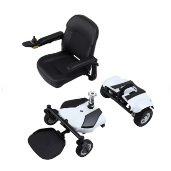Merits EZ-GO P321 Portable Electric Wheelchair – 300 lb Travel Power Chair 3 Merits portable electric wheelchair base and seat Merits portable electric wheelchair base and seat