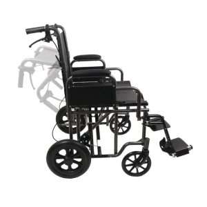 ProBasics Bariatric Steel Transport Chair (Silver Vein) - Image 2