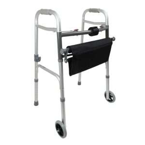 Walker with folding seat