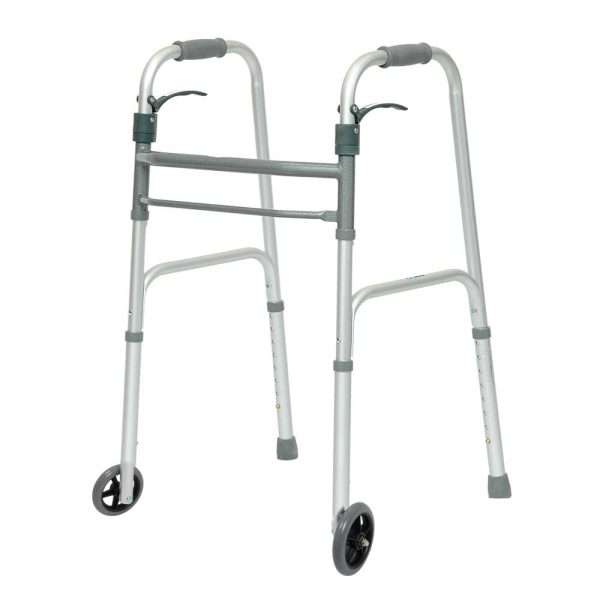 ProBasics Sure Lever Release Folding Walker with 5" Wheels (Adult)