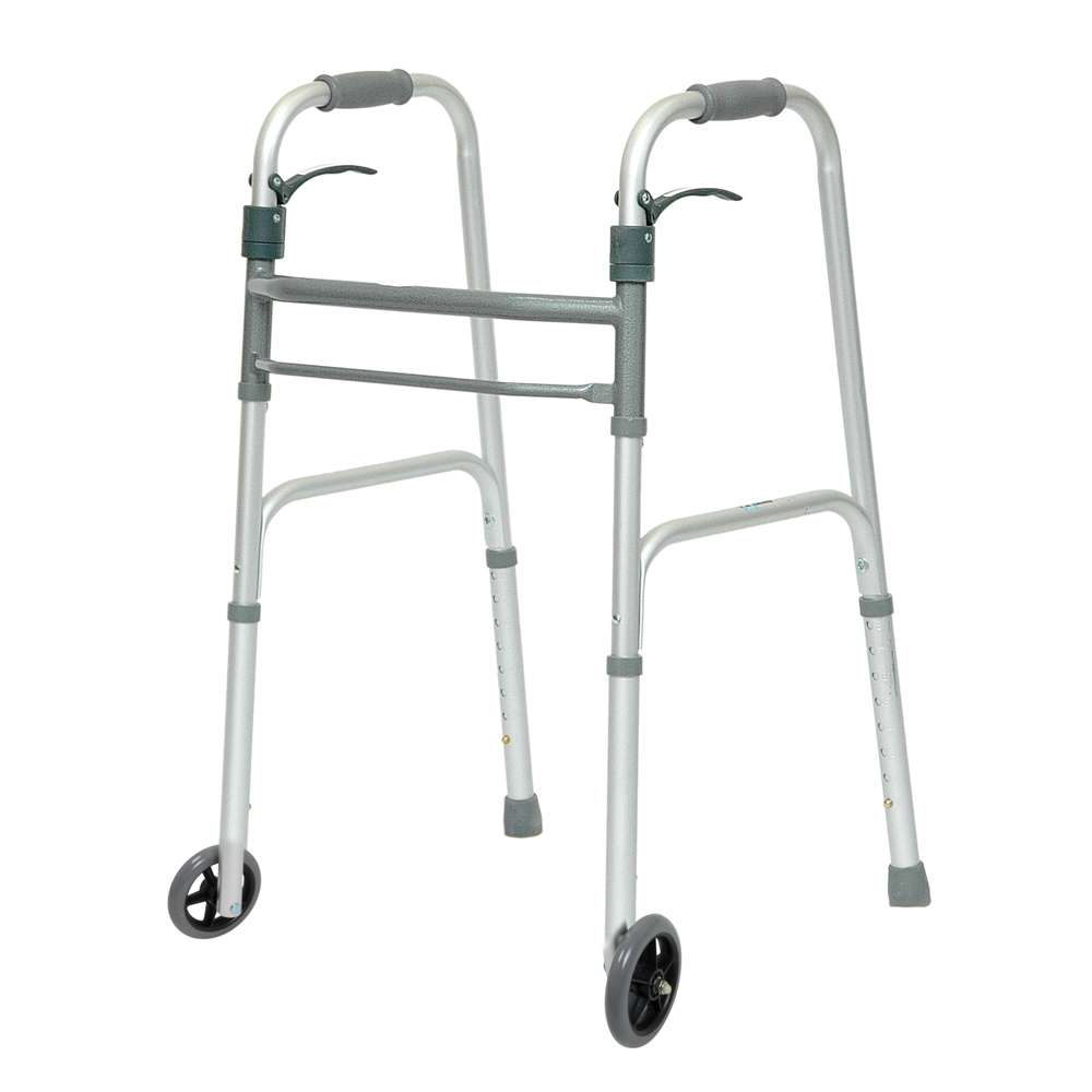 ProBasics Sure Lever Release Folding Walker with 5" Wheels (Adult)
