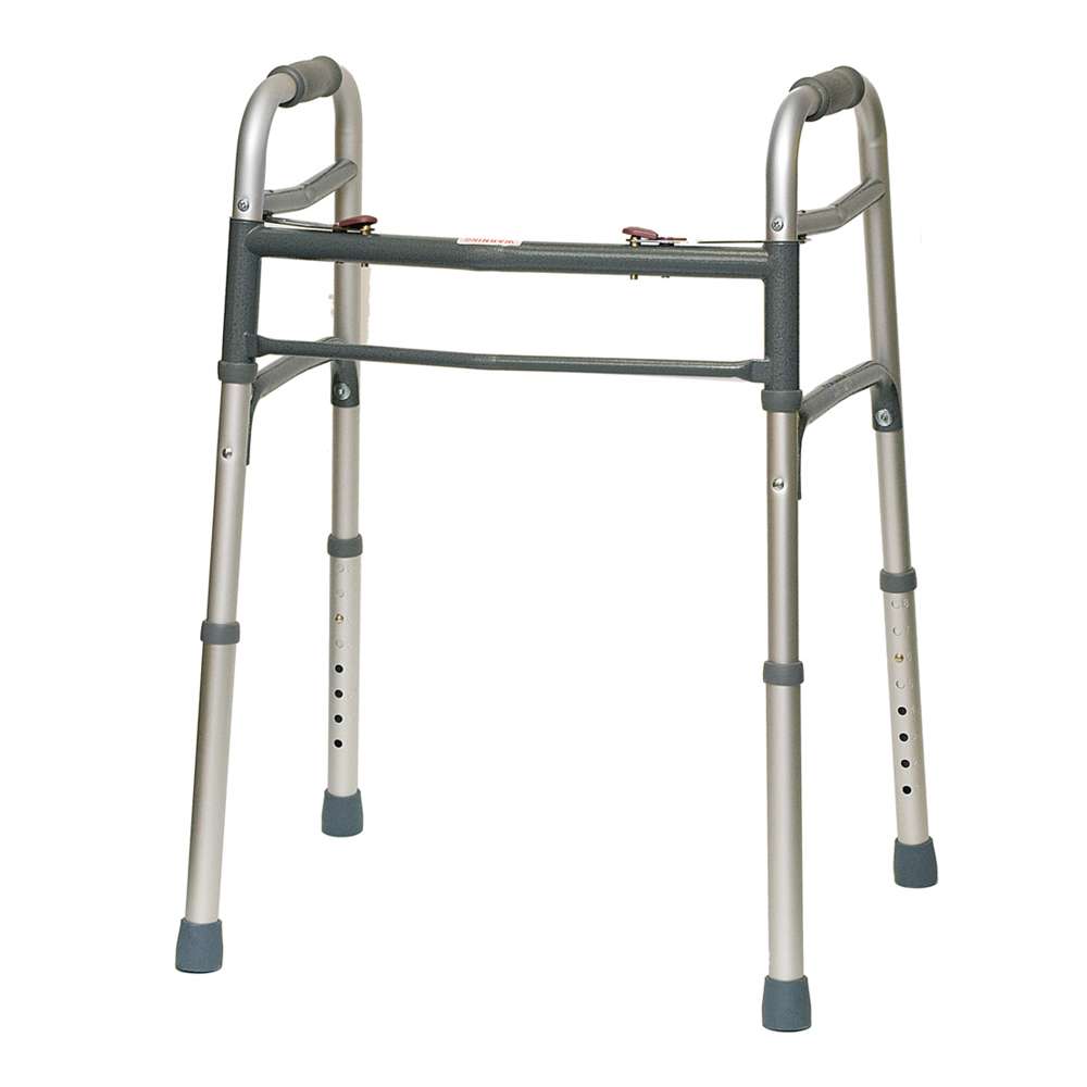 ProBasics Aluminum Two-Button Release Folding Walker Without Wheels