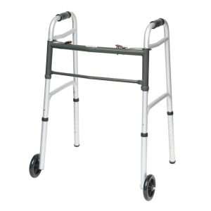 ProBasics Aluminum Two-Button Release Folding Junior Walker With 5" Wheels