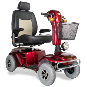 Merits Pioneer 10 electric wheel chair scooter showcasing its stability and design