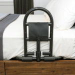 Stander Prime bed safety rail with heavy-duty bed handle for elderly providing secure bedside support, safer transfers, and fall prevention