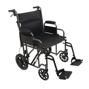 ProBasics Bariatric Steel Transport Chair (Silver Vein) - Image 1