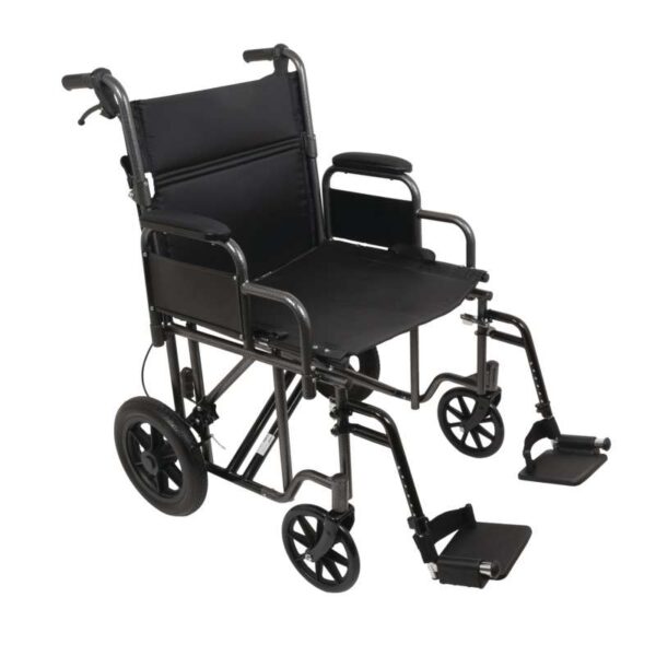 ProBasics Bariatric Steel Transport Chair Silver Vein ProBasics Bariatric Steel Transport Chair Silver Vein