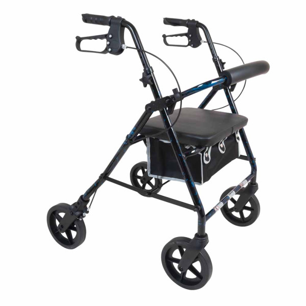 ProBasics Deluxe Aluminum Rollator Lightweight Walker with Seat 300 lb Capacity