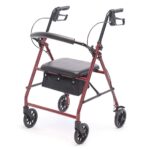Protekt Steel Rollator – Lightweight Rollator Walker with Seat 350 lb Capacity
