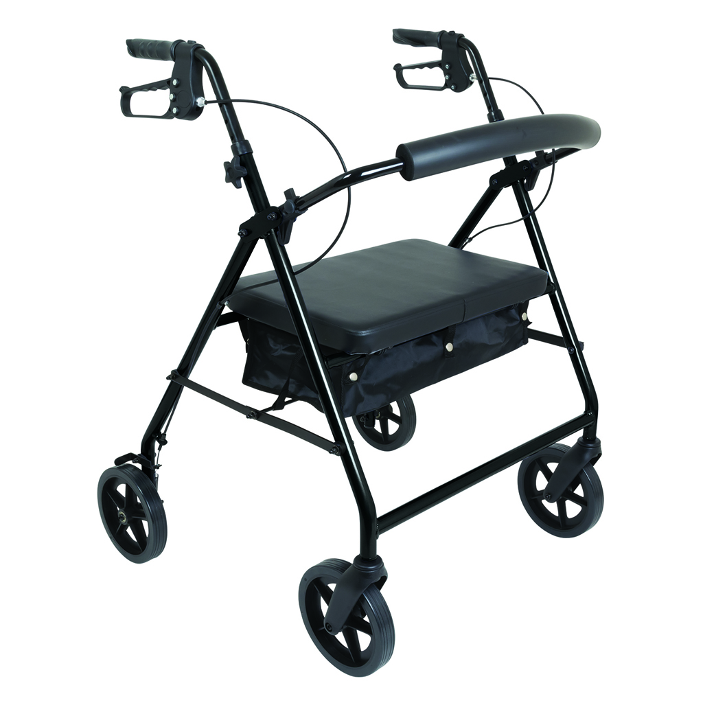 Protekt Bariatric Rollator Heavy Duty Walker with Seat 500 lbs