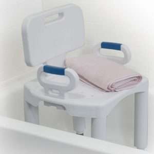 Drive Medical Premium Series Shower Chair with Back and Arms - Image 3