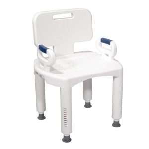 Drive Medical Premium Series Shower Chair with Back and Arms - Image 1