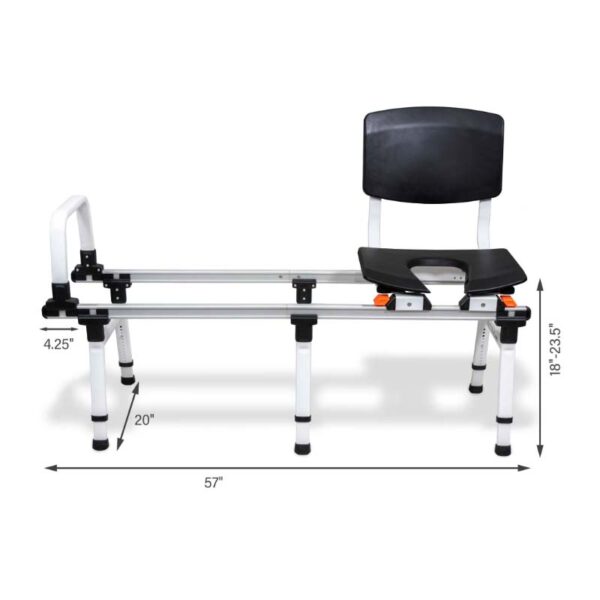 ShowerGlyde SG2 Sliding Transfer Bench – Adjustable Shower Chair for Tub Access 3 SG2 5 SG2 5