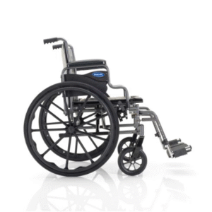 Essential SX3 regular wheelchair with desk arms and swing-away footrests