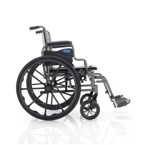 Essential SX3 regular wheelchair with desk arms and swing-away footrests