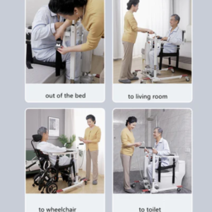 Med Mobility Electric Patient Lift Transfer Chair With Adjustable Width Legs - Image 13