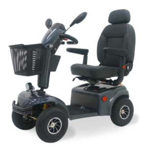 Shop the Shoprider Expedition XL4 heavy duty mobility scooter with 350 lb capacity, 7.5 mph speed, 20-mile range, and customizable seating.