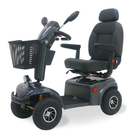 Shop the Shoprider Expedition XL4 heavy duty mobility scooter with 350 lb capacity, 7.5 mph speed, 20-mile range, and customizable seating.