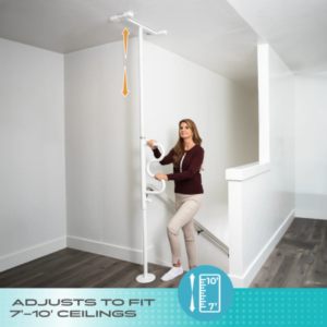 Stander Wonder Pole Plus – Floor to Ceiling Grab Bar & Security Transfer Pole for Safer Mobility - Image 5
