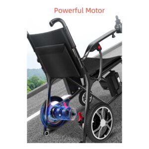 Med Mobility Lightweight Foldable Electric Wheelchair Carbon - Image 6
