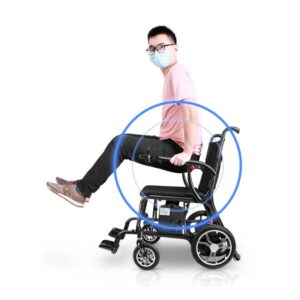 Med Mobility Lightweight Foldable Electric Wheelchair Carbon - Image 7