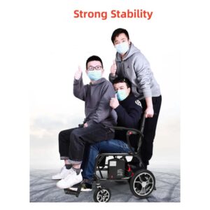 Med Mobility Lightweight Foldable Electric Wheelchair Carbon - Image 13