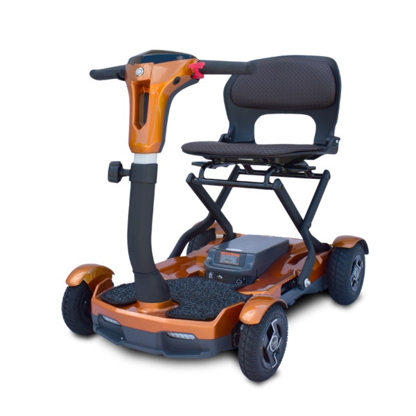 EV Rider TeQno foldable mobility scooter with automatic folding and laser lights