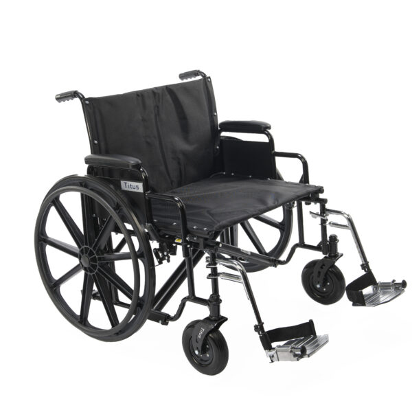 Heavy duty wheelchairs for bariatric users with extra wide seats and reinforced steel frames for superior support and comfort