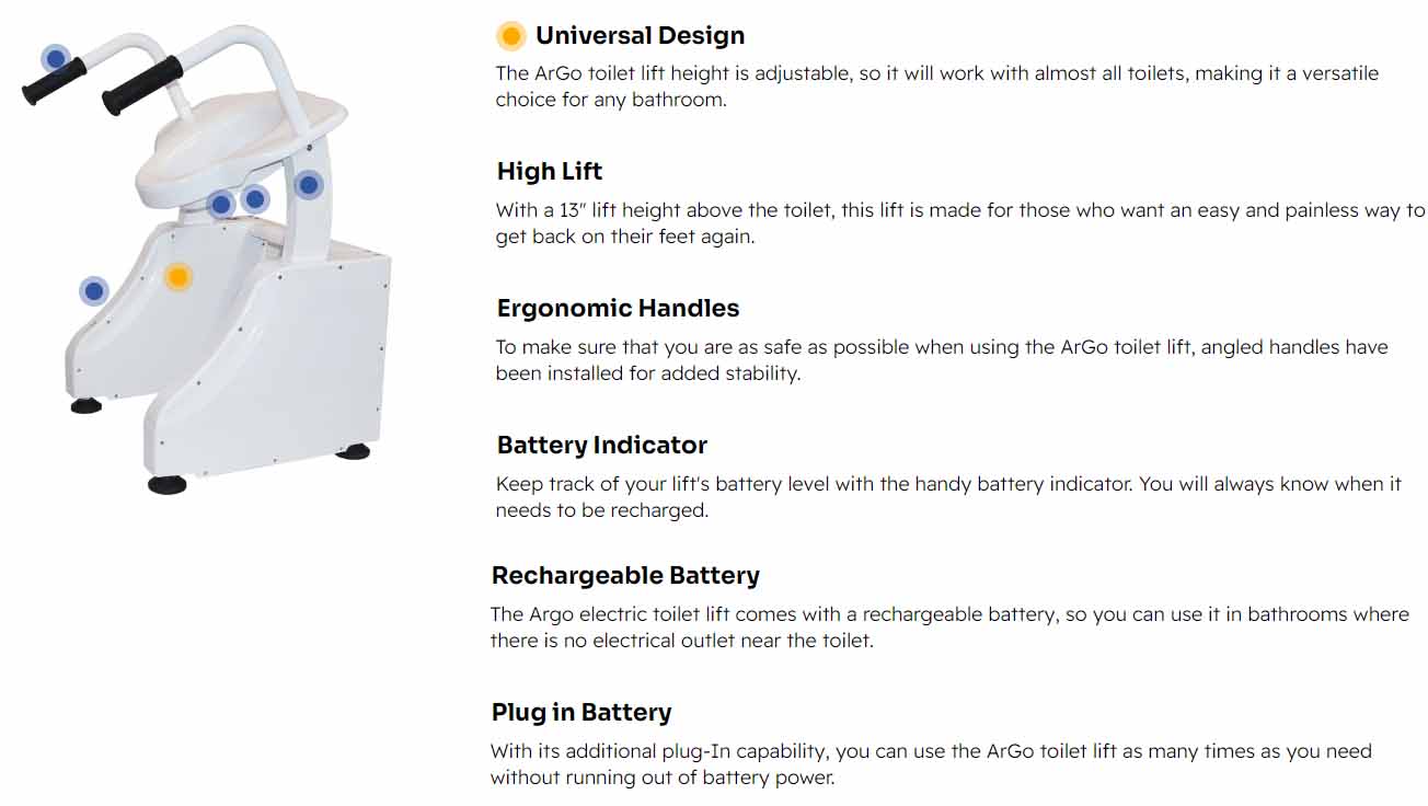 Top Medical ArGo Electric Toilet Lift d2 Top Medical ArGo Electric Toilet Lift d2