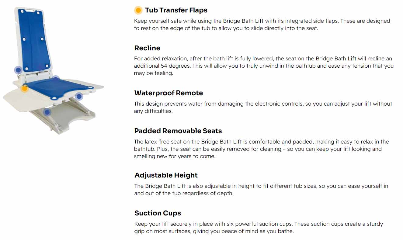 Top Medical Bridge Bath Lift d2 Top Medical Bridge Bath Lift d2